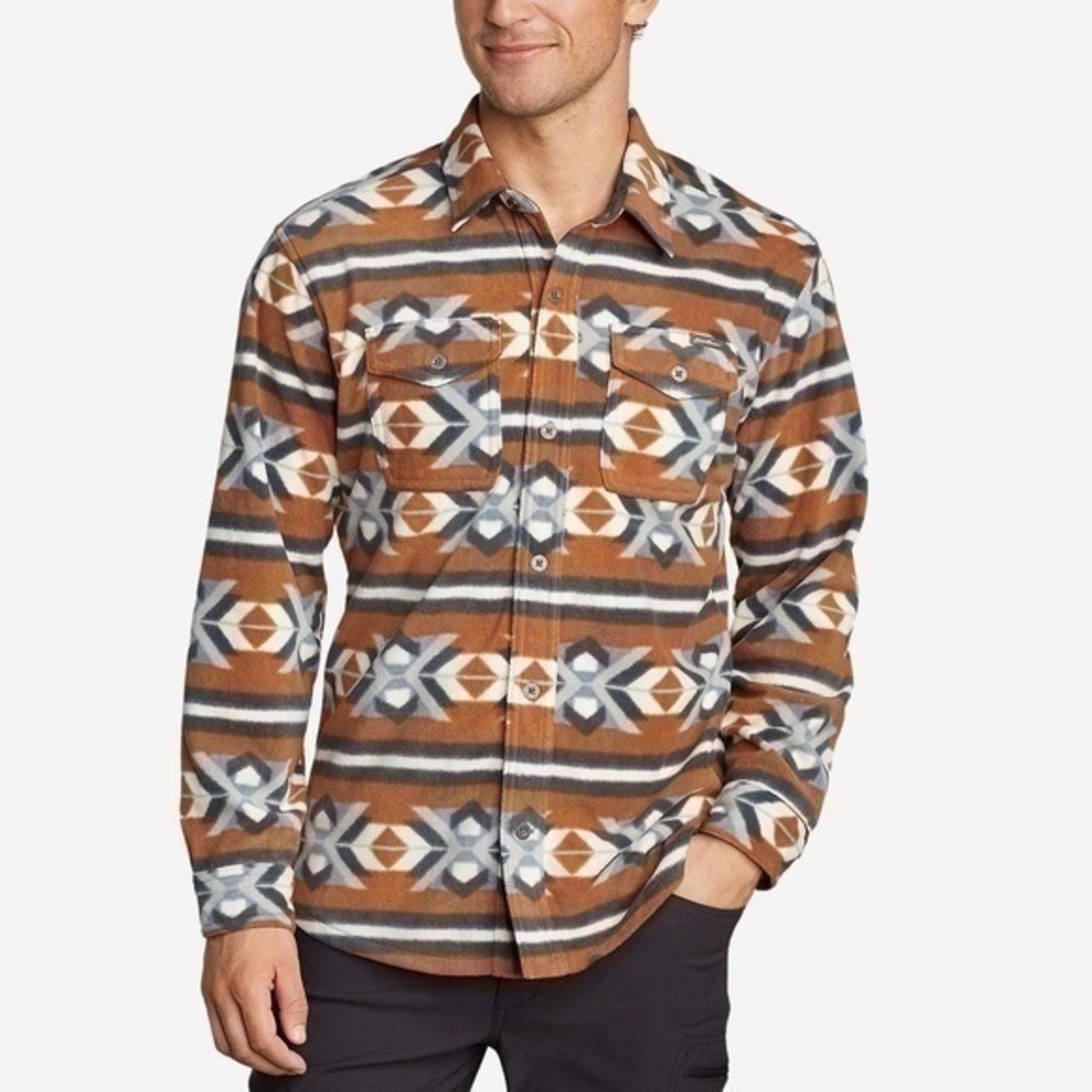 Eddie Bauer Chutes Microfleece Long Sleeve Shirt
